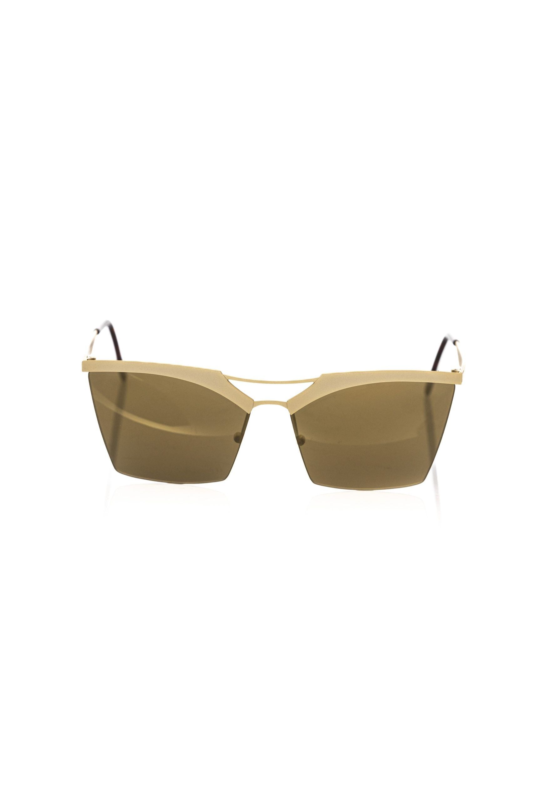 Gold Metallic Fibre Women Sunglass