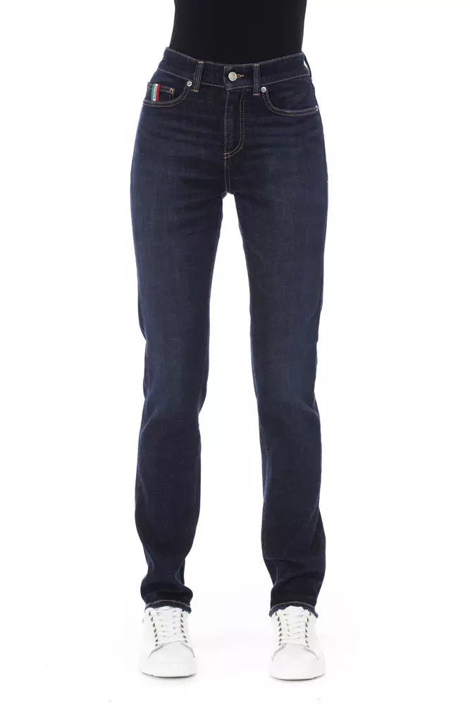 Blue Cotton Women's Jeans