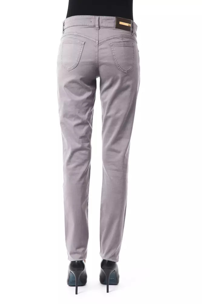 Gray Cotton Women's Pant