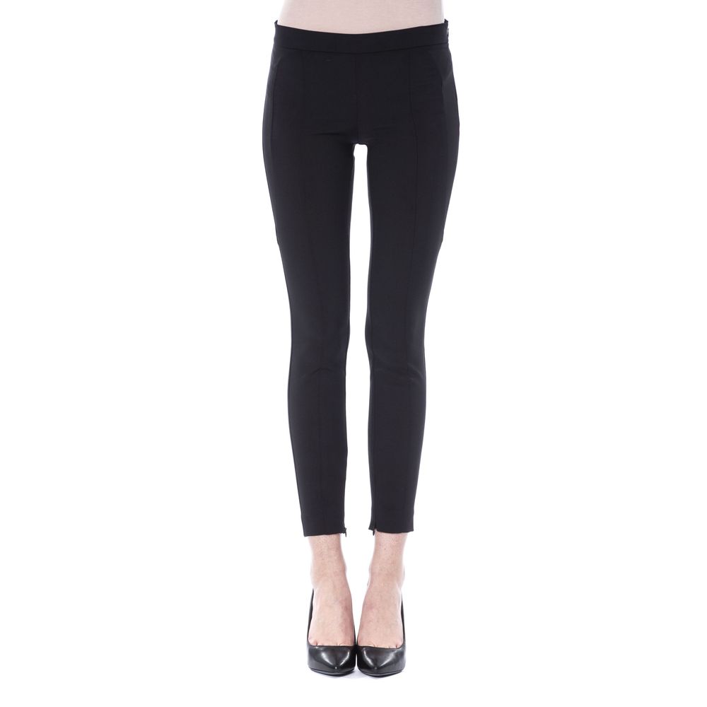 Black Polyester Women's Skinny Pant