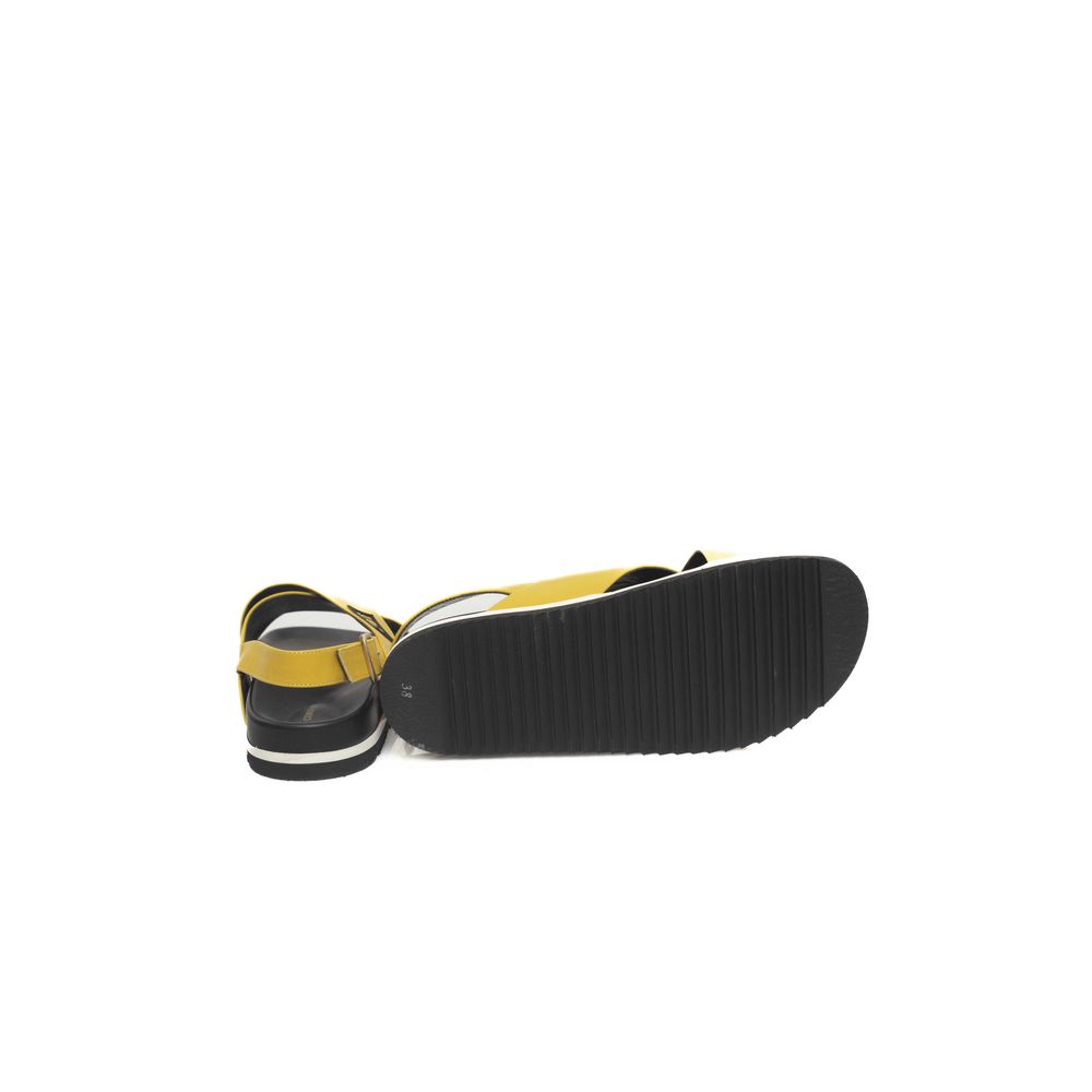 Yellow Calfskin Women Sandal