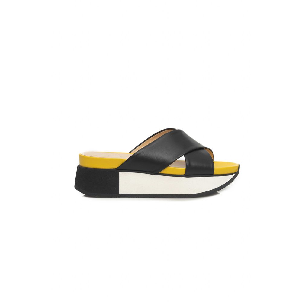 Black Calfskin Women Sandal