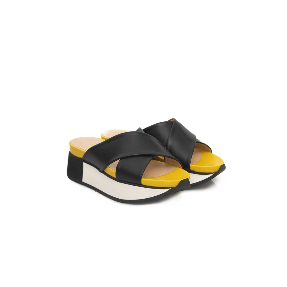 Black Calfskin Women Sandal