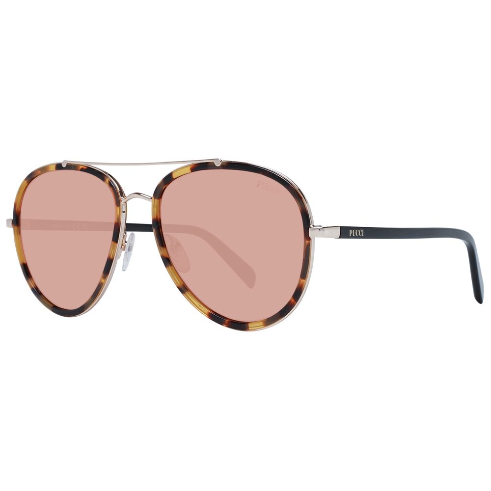 Brown Metal Sunglasses
