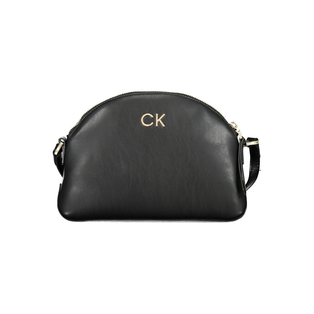 Black Polyester Women Shoulder Bag