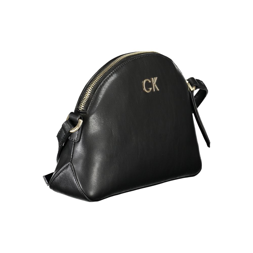 Black Polyester Women Shoulder Bag