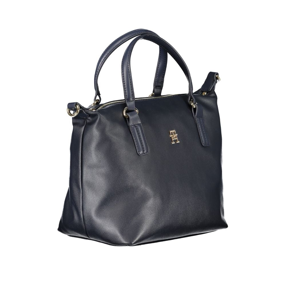 Blu Polyester Woman Handbag