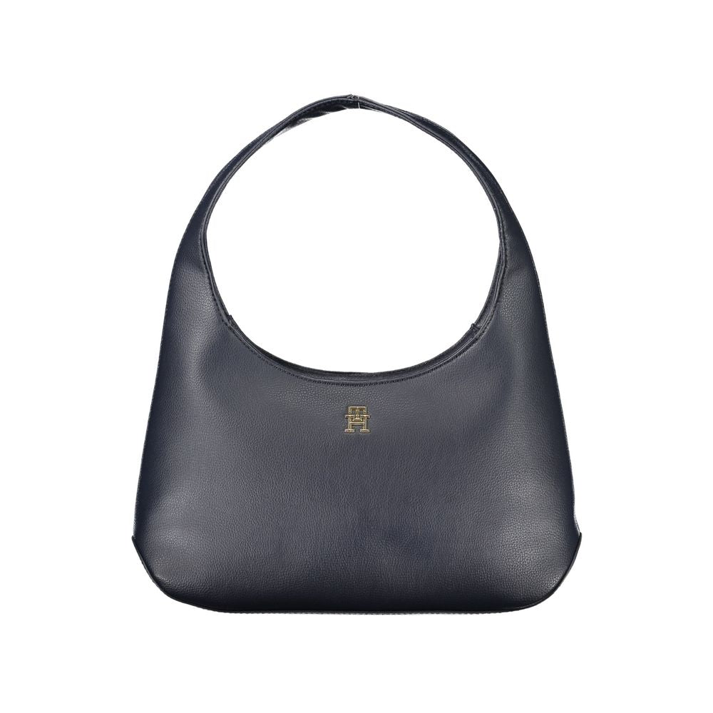 Blue Polyester Women Handbag