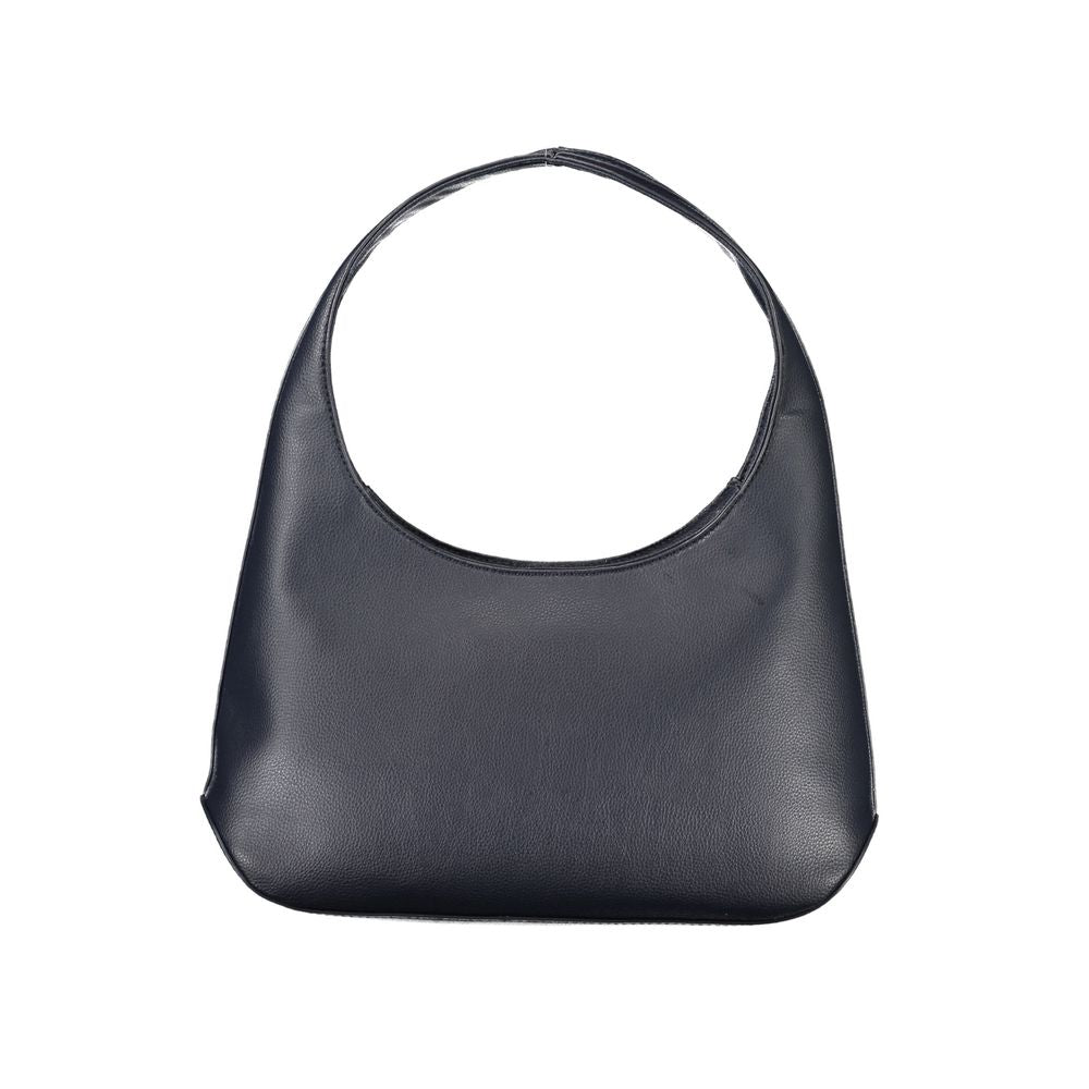 Blue Polyester Women Handbag