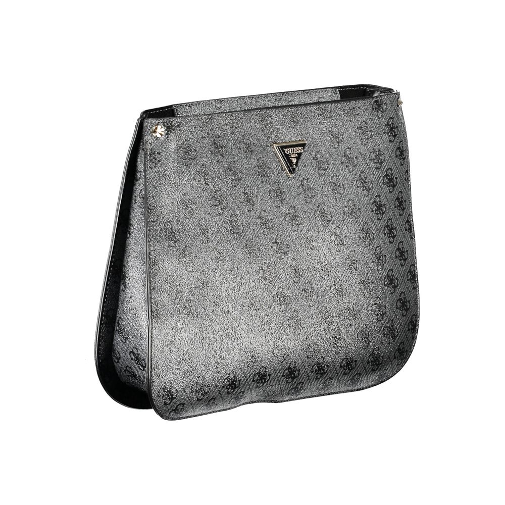 Black Polyurethane Women Handbag