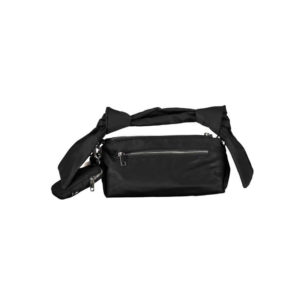 Black Polyester Women Handbag