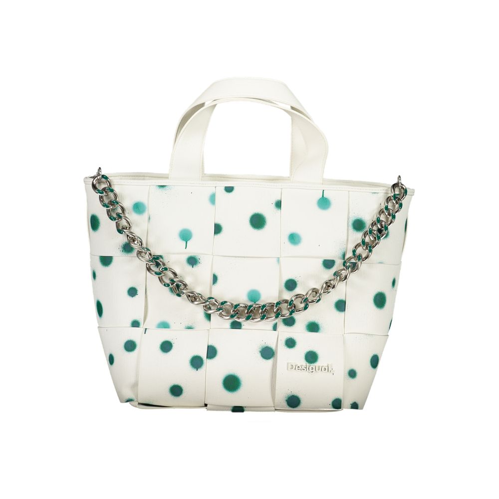 "Bianco Poliuretano Woman Handbag"