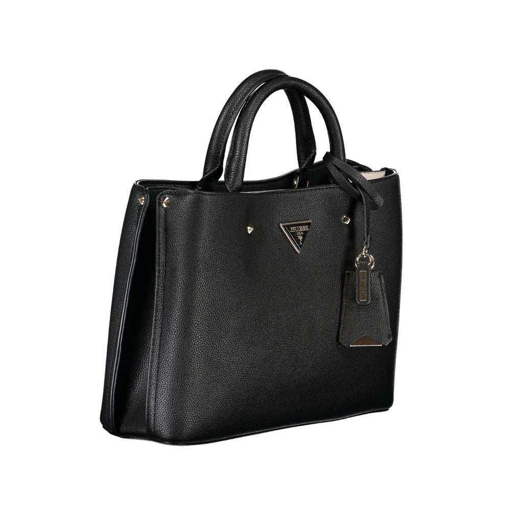 Black Polyurethane Women's Handbag