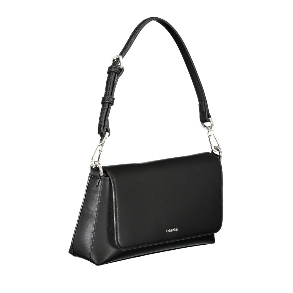 Black Polyester Women's Handbag
